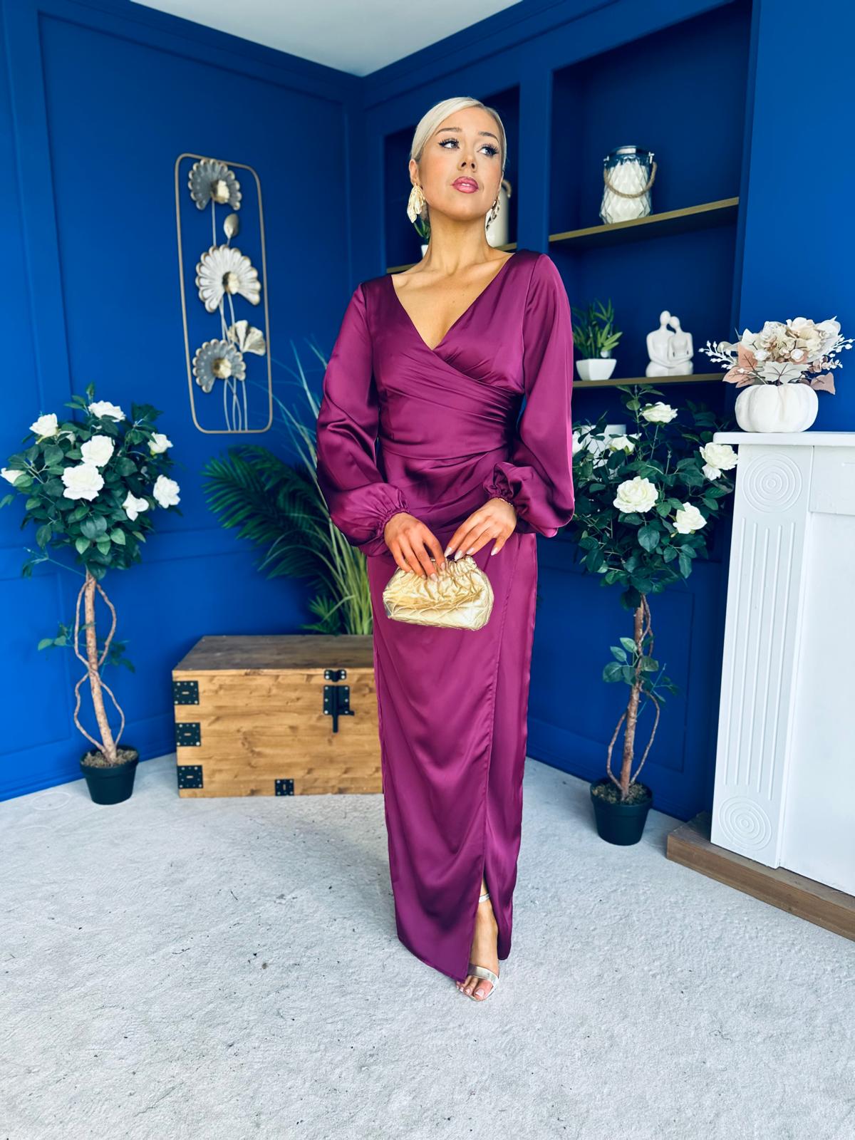 Gabbi Detailed Occasion Dress Violet