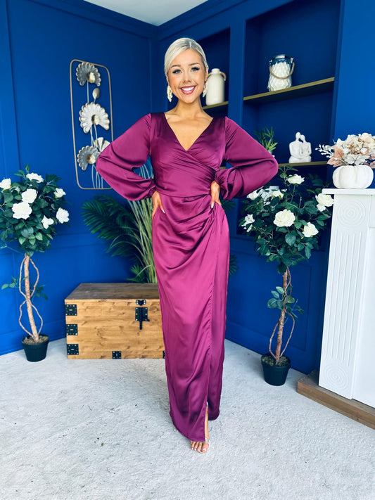 Gabbi Detailed Occasion Dress Violet