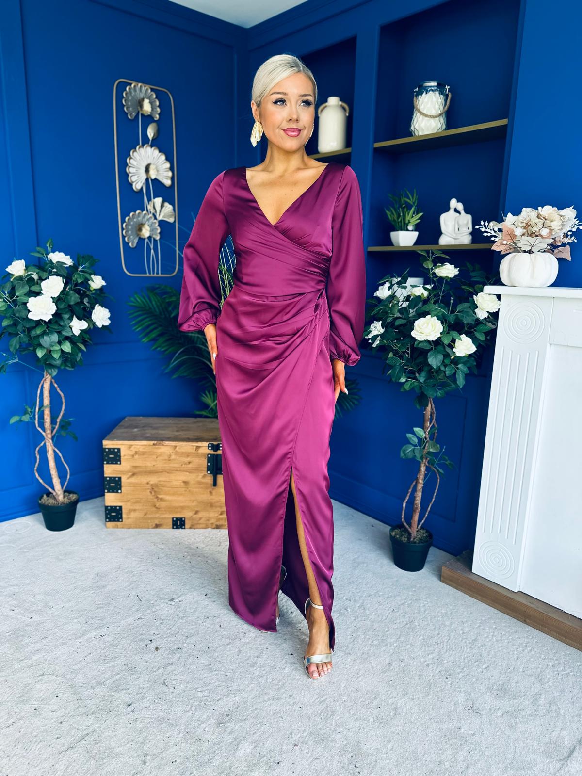 Gabbi Detailed Occasion Dress Violet