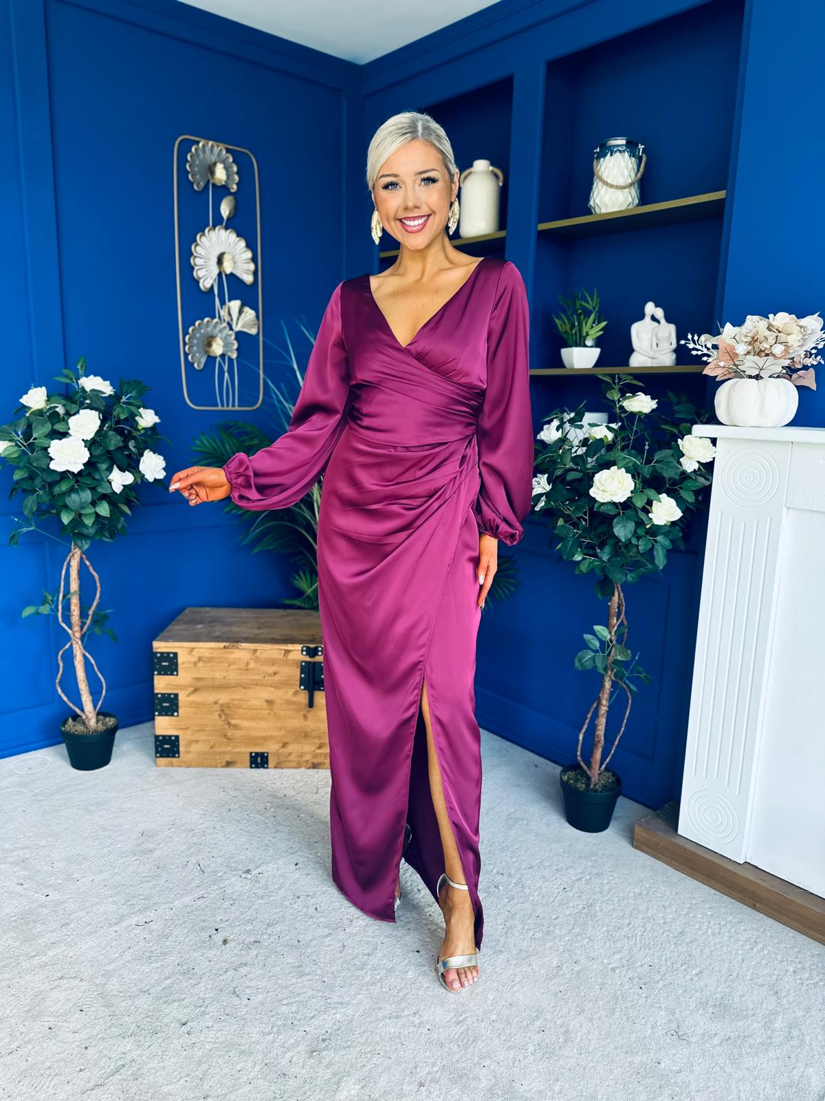 Gabbi Detailed Occasion Dress Violet