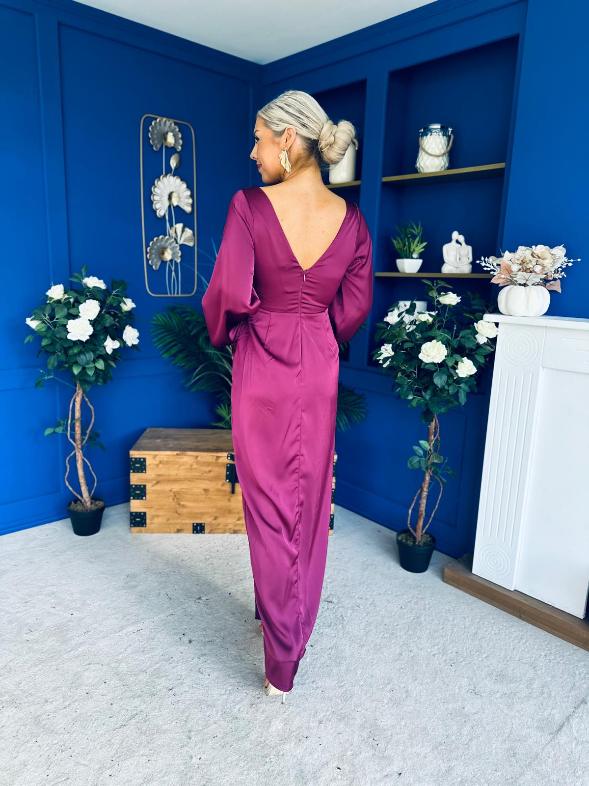 Gabbi Detailed Occasion Dress Violet