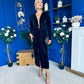 Elaine Plunging Velvet Occasion Dress Black