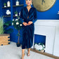Elaine Plunging Velvet Occasion Dress Navy