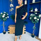 April Pearl Embellished Occasion Midi Dress Black