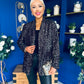 Jacinta Full Sequin Blazer Black/Gold
