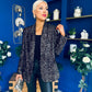 Jacinta Full Sequin Blazer Black/Gold
