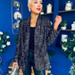 Jacinta Full Sequin Blazer Black/Gold