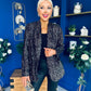 Jacinta Full Sequin Blazer Black/Gold