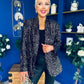Jacinta Full Sequin Blazer Black/Gold