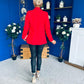 Yasmin Sequin Detail Blazer Red