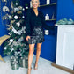 Freya Large Sequin Mini Skirt Black