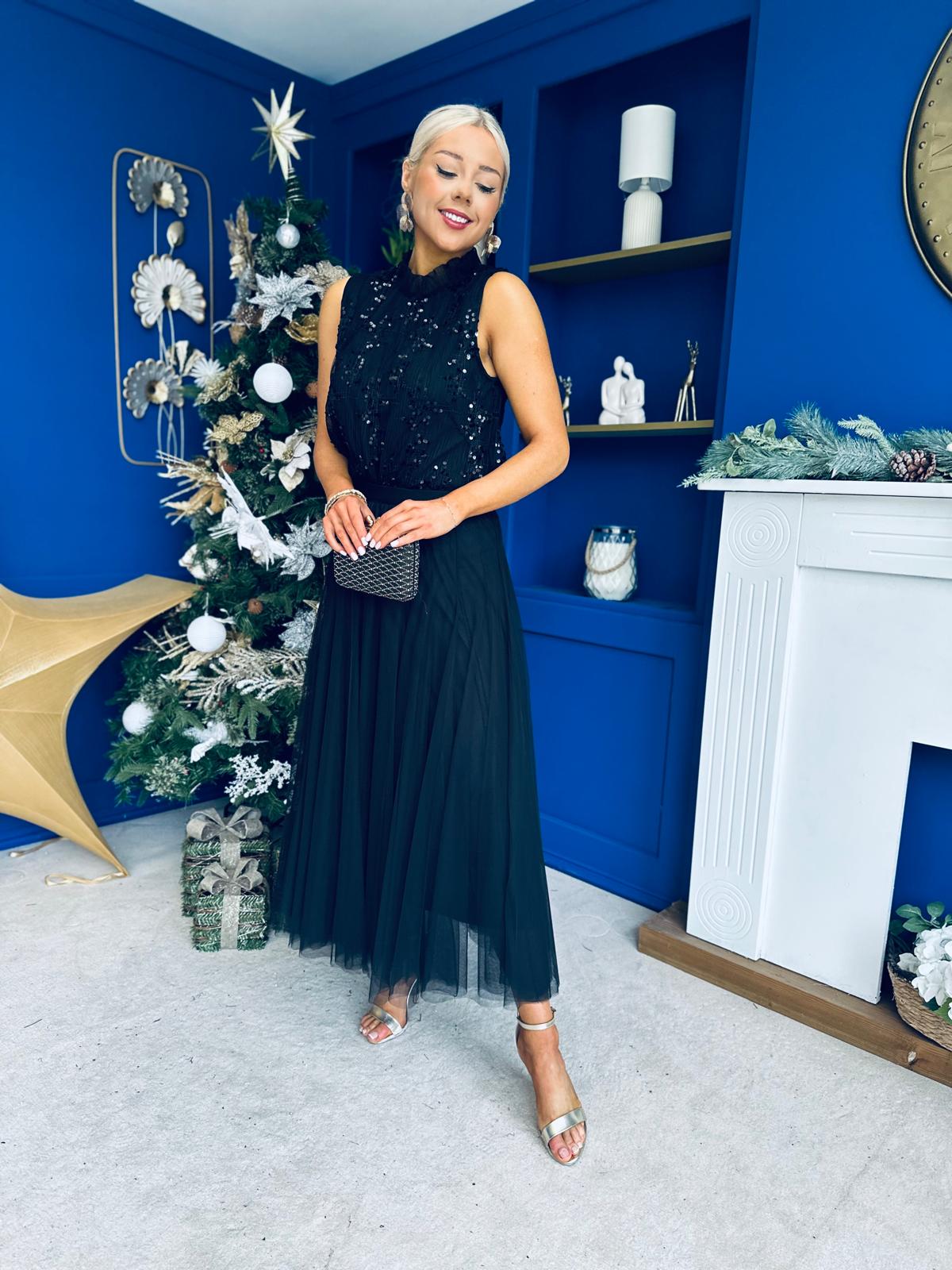 Maria Detailed Tulle Skirt Black