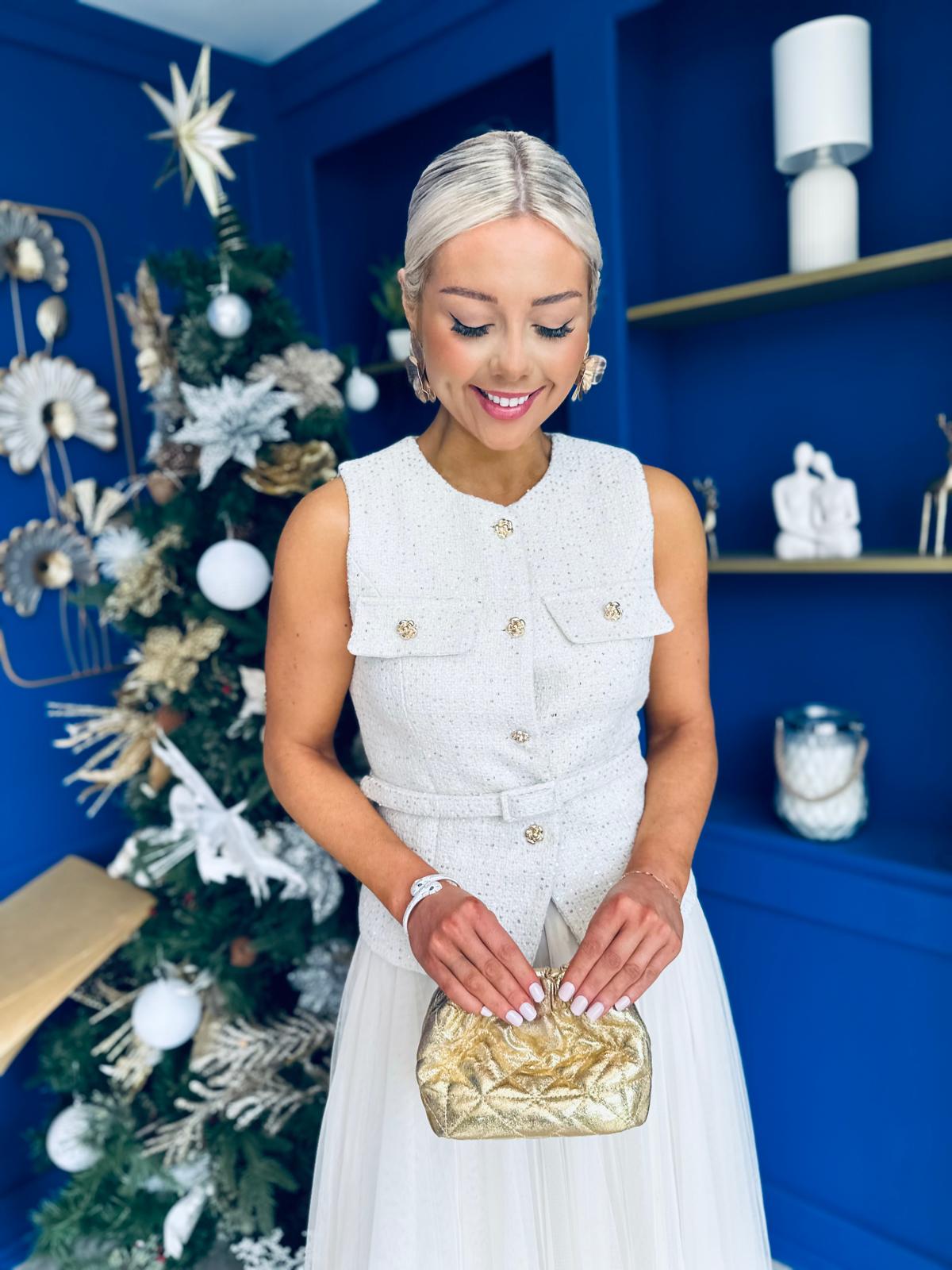 Martha Detailed Waistcoat Cream