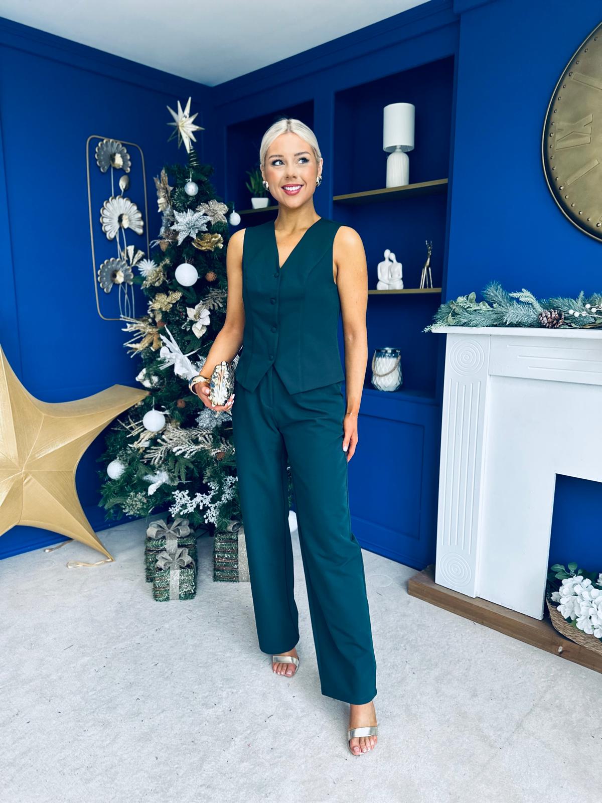 Bobbi Waistcoat & Jo Trouser Set Forest