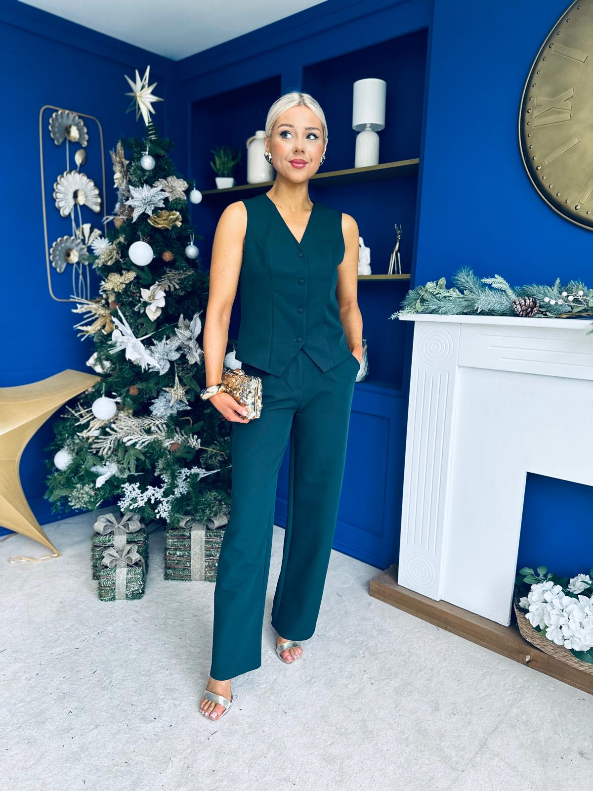 Bobbi Waistcoat & Jo Trouser Set Forest