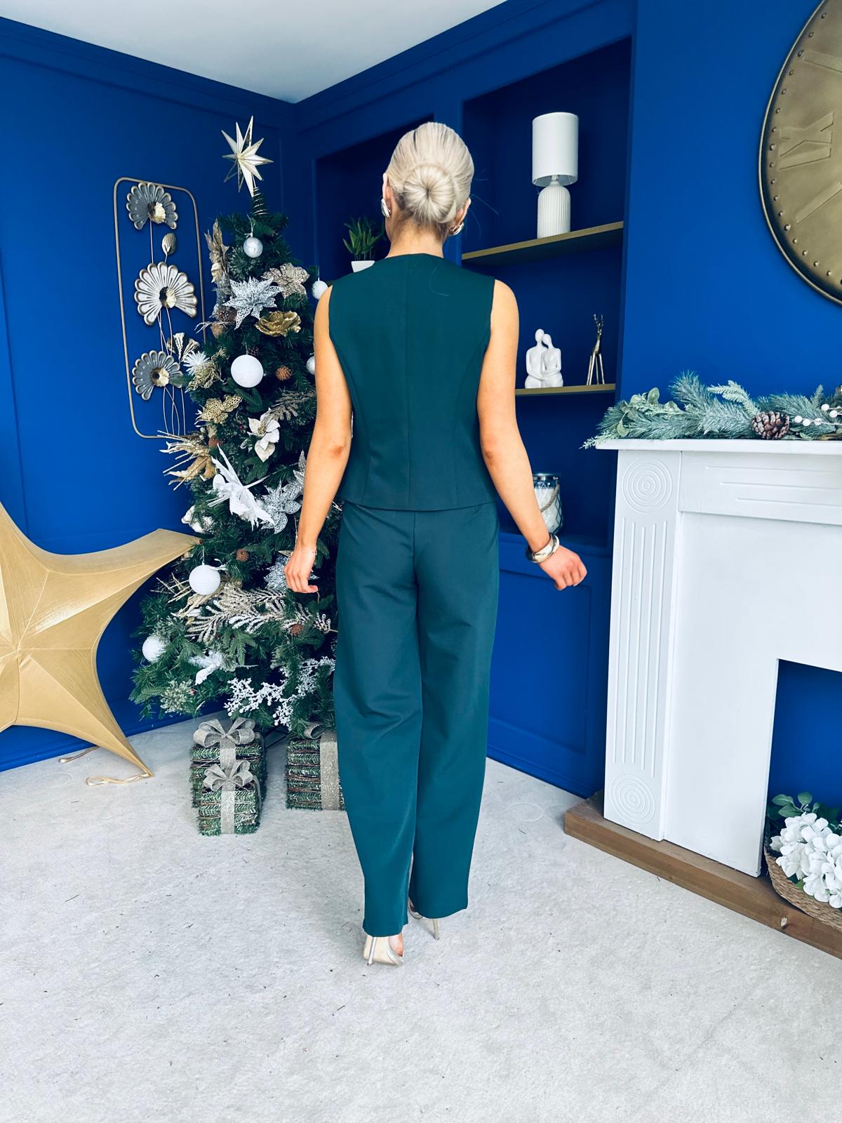 Bobbi Waistcoat & Jo Trouser Set Forest