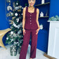 Jamie Waistcoat And Jo Trouser Wine