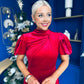 Stacey Velvet Occasion Midi Dress Red