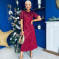 Berkley Sequin Occasion Dress Burgundy
