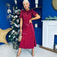 Berkley Sequin Occasion Dress Burgundy