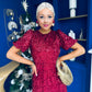 Berkley Sequin Occasion Dress Burgundy