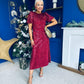 Berkley Sequin Occasion Dress Burgundy