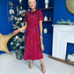 Berkley Sequin Occasion Dress Burgundy