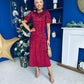 Berkley Sequin Occasion Dress Burgundy