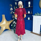 Berkley Sequin Occasion Dress Burgundy