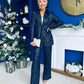 Monica Full Sequin Occasion Suit Navy