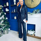 Monica Full Sequin Occasion Suit Navy