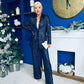 Monica Full Sequin Occasion Suit Navy