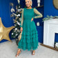 Bianca Layered Occasion Tulle Dress Emerald