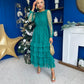 Bianca Layered Occasion Tulle Dress Emerald