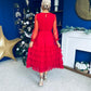 Bianca Layered Occasion Tulle Dress Red