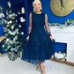 Bianca Layered Occasion Tulle Dress Navy