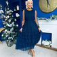 Bianca Layered Occasion Tulle Dress Navy
