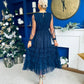 Bianca Layered Occasion Tulle Dress Navy