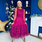 Bianca Layered Occasion Tulle Dress Berry