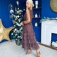 Bianca Layered Occasion Tulle Dress Chocolate