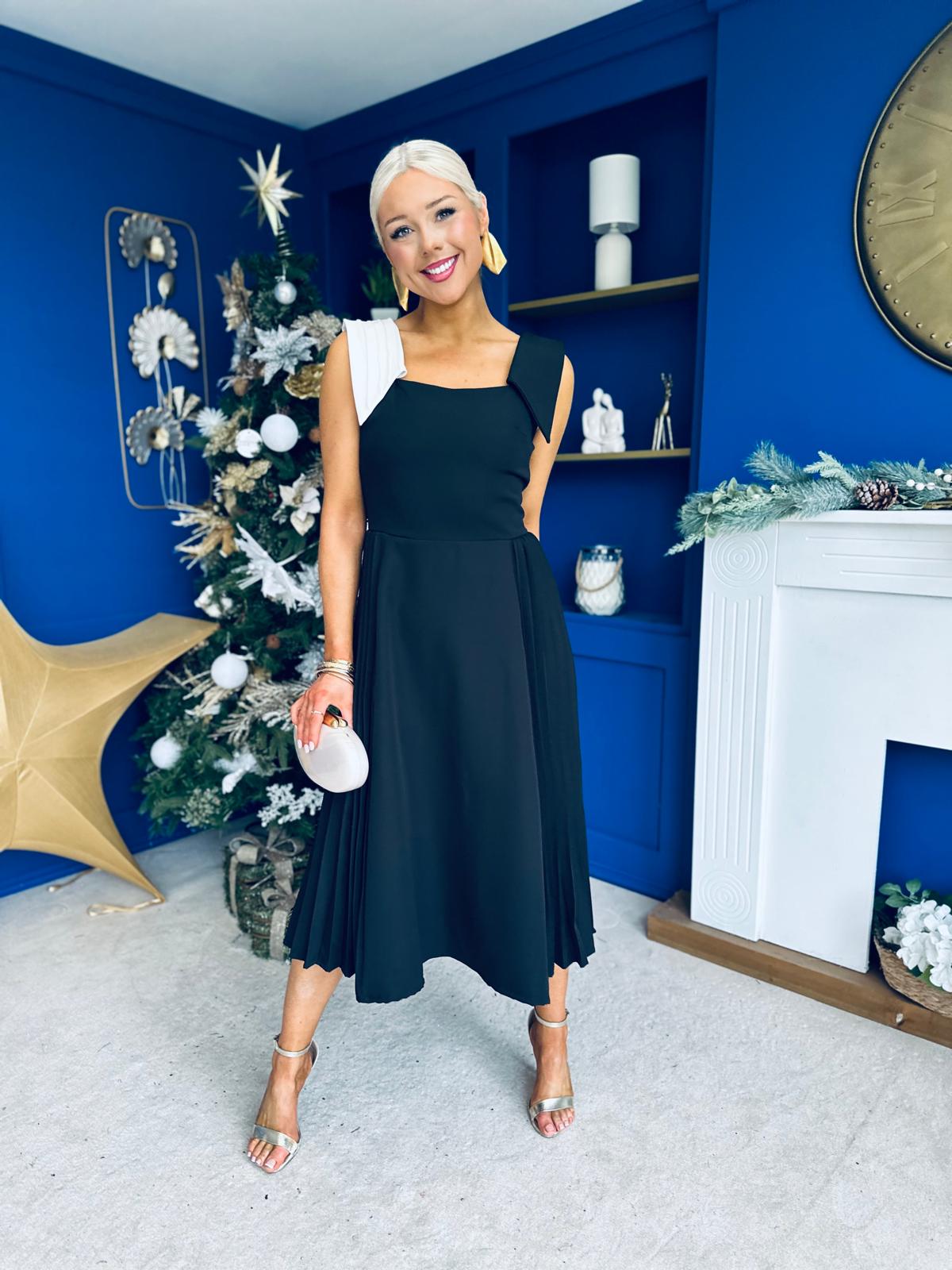 Courtney Detailed Occasion Dress Black