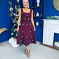 Scarlett Pearl Embellished Occasion Dress Burgundy