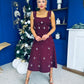 Scarlett Pearl Embellished Occasion Dress Burgundy