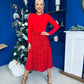 Reese Sequin Skirt Occasion Dress Red