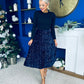 Reese Sequin Skirt Occasion Dress Navy