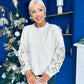 Serena Sequin Detailed Jumper Cream