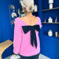 Jules Bow Detailed Jumper Pink