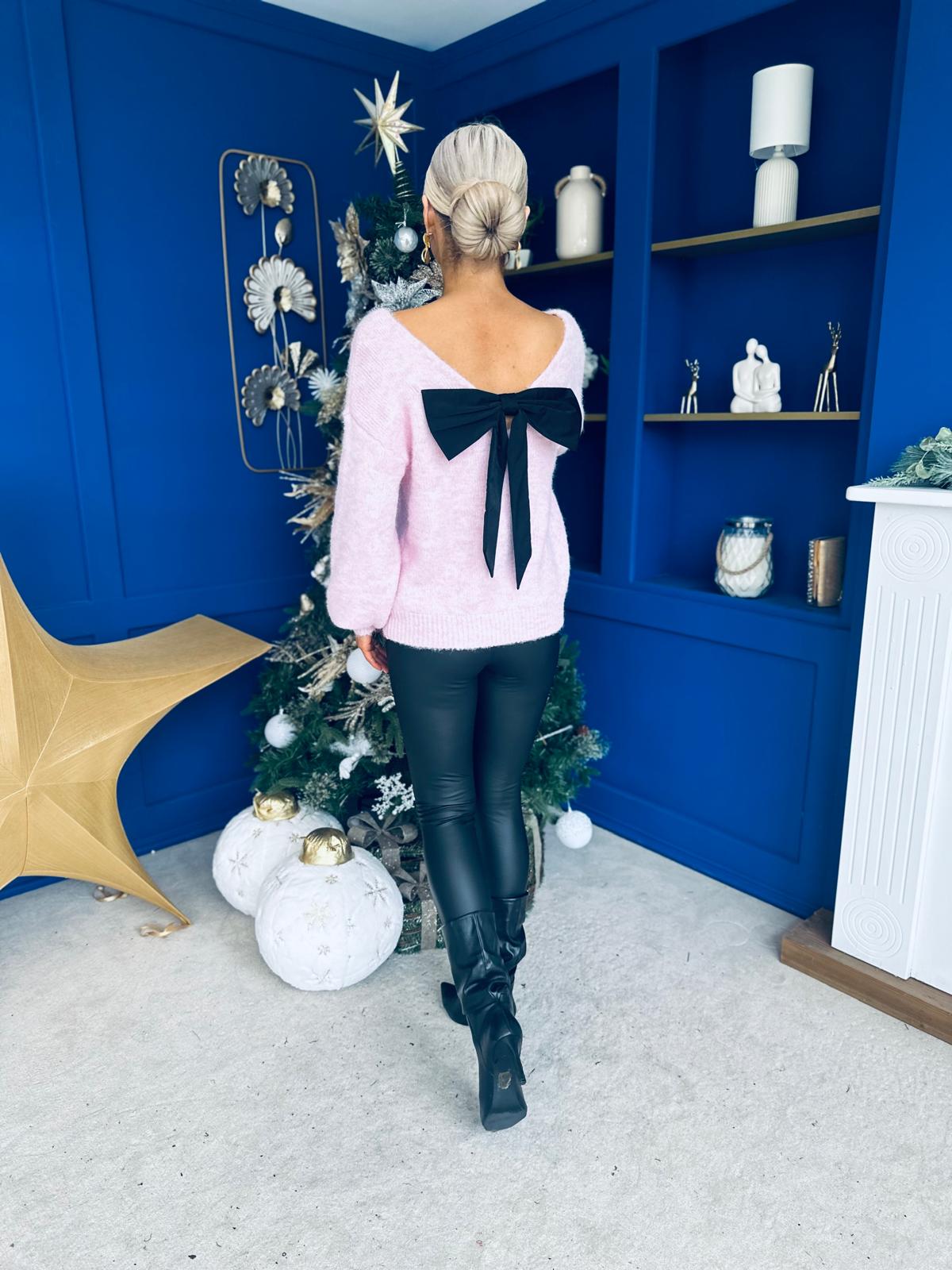 Jules Bow Detailed Jumper Pwr Pink