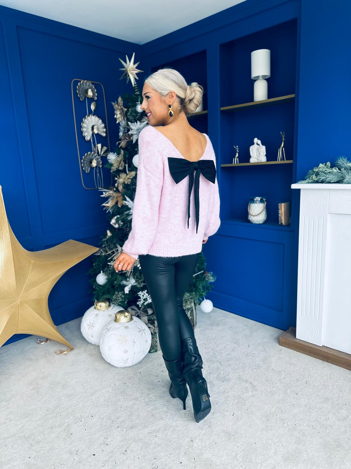 Jules Bow Detailed Jumper Pwr Pink