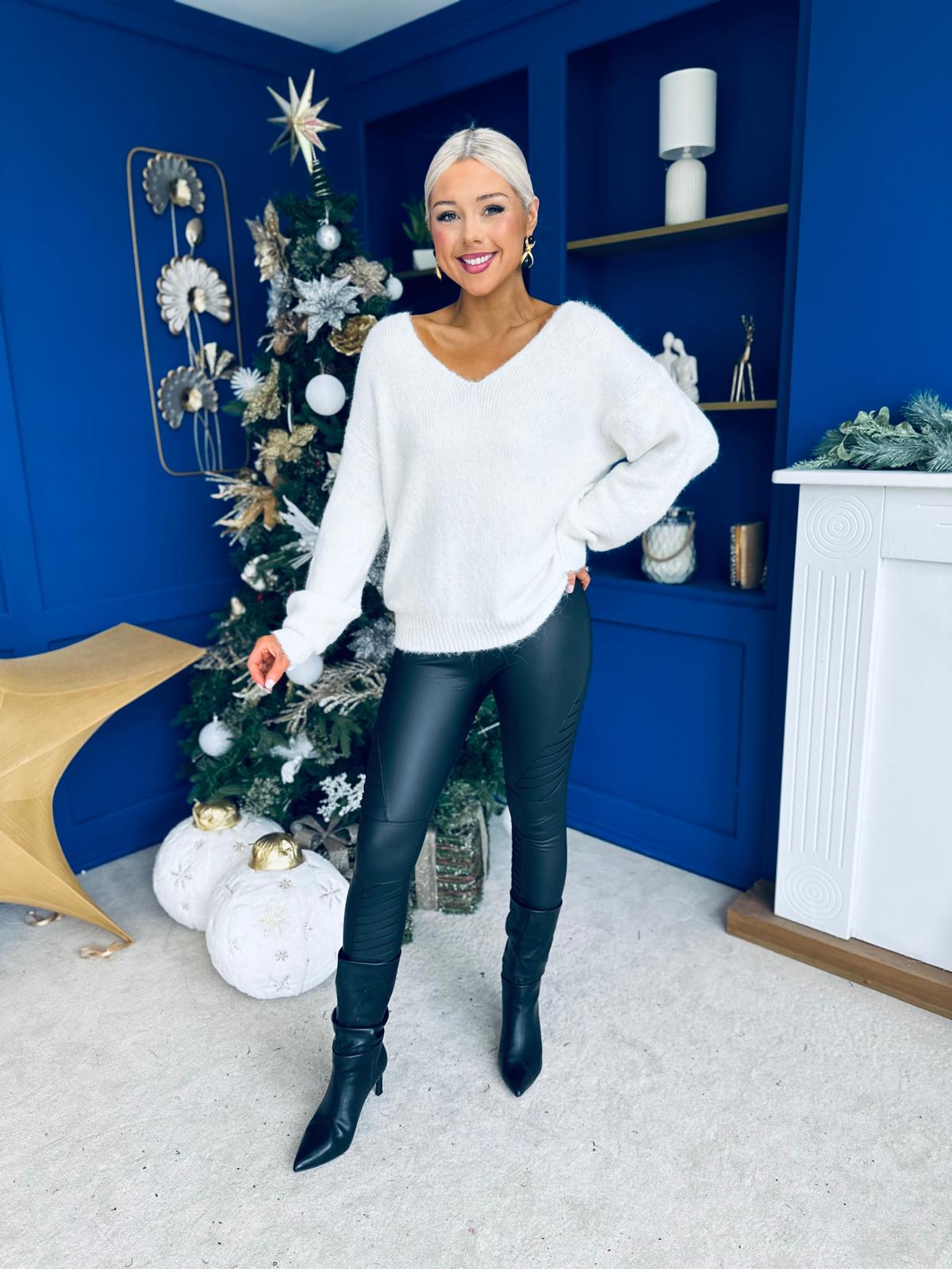 Jules Bow Detailed Jumper Cream